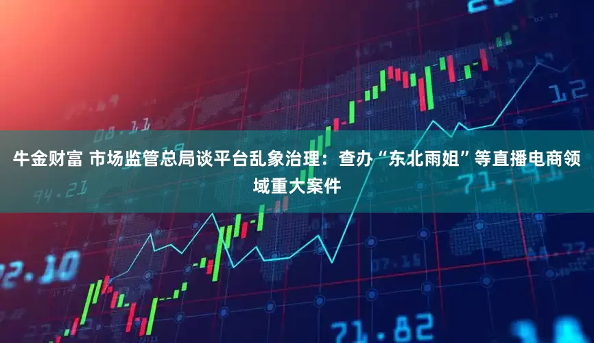 牛金财富 市场监管总局谈平台乱象治理：查办“东北雨姐”等直播电商领域重大案件